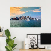 USA, Massachusetts. Boston Waterfront Skyline 3 Poster (Heimbüro)