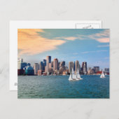 USA, Massachusetts. Boston Waterfront Skyline 3 Postkarte (Vorne/Hinten)
