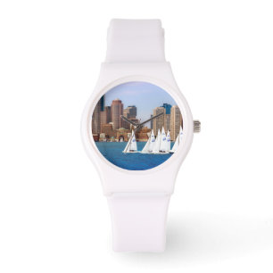 USA, Massachusetts. Boston Waterfront Skyline 4 Armbanduhr