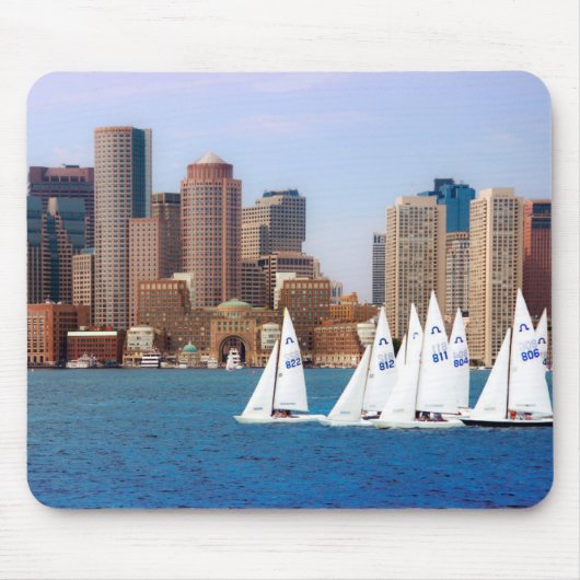 USA, Massachusetts. Boston Waterfront Skyline 4 Mousepad (Vorne)