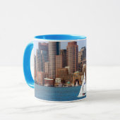 USA, Massachusetts. Boston Waterfront Skyline 4 Tasse (Vorderseite Links)
