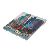 USA, Massachusetts. Boston Waterfront Skyline Fliese (Seite)