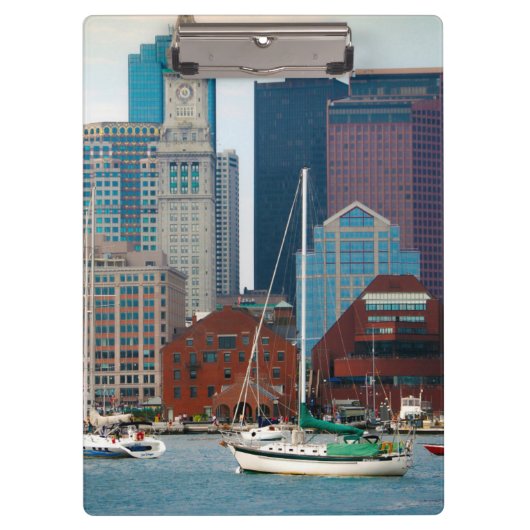 USA, Massachusetts. Boston Waterfront Skyline Klemmbrett (Vorderseite)