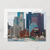 USA, Massachusetts. Boston Waterfront Skyline Postkarte (Vorne/Hinten)