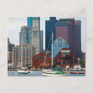 USA, Massachusetts. Boston Waterfront Skyline Postkarte