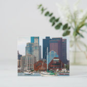 USA, Massachusetts. Boston Waterfront Skyline Postkarte (Stehend Vorderseite)