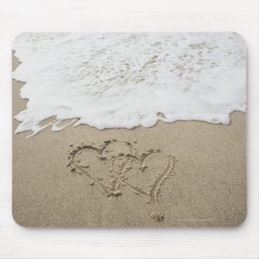 USA, Massachusetts, Die Herzen gezeichnet am Sands Mousepad (Vorne)