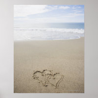 USA, Massachusetts, Die Herzen gezeichnet am Sands