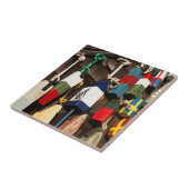 USA, Massachusetts, Gloucester, Lobster Buoys 2 Fliese (Seite)