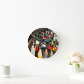 USA, Massachusetts, Gloucester, Lobster Buoys 2 Runde Wanduhr (Zuhause)