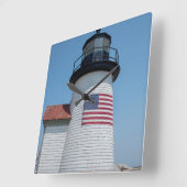 USA, Massachusetts, Nantucket. Brant Point Quadratische Wanduhr (Winkel)