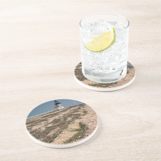 USA, Massachusetts, Nantucket. Muschel Sandstein Untersetzer (Seite)