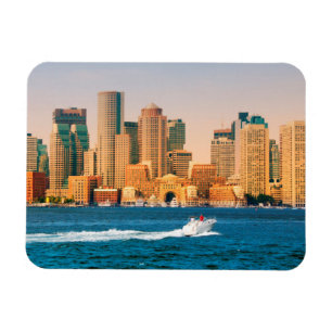 USA, Massachusetts. Panorama der Bostoner Uferprom Magnet