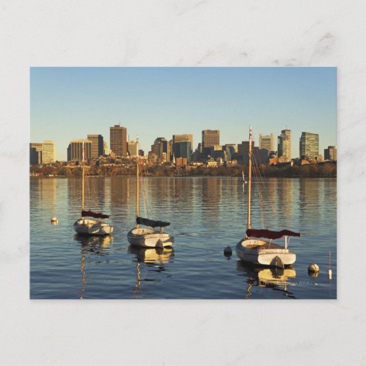 USA, Massachusetts, Skyline 3 von Boston Postkarte (Vorderseite)