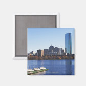 USA, Massachusetts, Skyline Boston Magnet (Vorderseite/Rückseite)