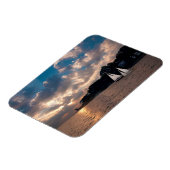 USA, Massachusetts. Sunset Sailing Magnet (Linke Seite)