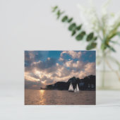 USA, Massachusetts. Sunset Sailing Postkarte (Stehend Vorderseite)