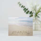 USA, Massachusetts, Word ''wochenende'' gezeichnet Postkarte (Stehend Vorderseite)