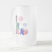USA MATTGLAS BIERGLAS (Vorderseite Links)