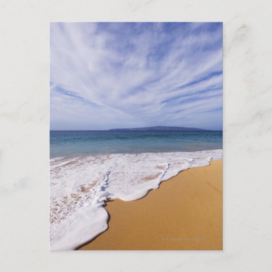 USA, Maui, Wailea, Surfen und Küstenlinie Postkarte (Vorderseite)