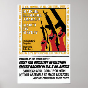 USA Mayday Protestposter Sozialistische Revolution Poster