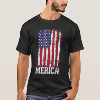 USA Merica Flag Patriotic Independence Day 4. T-Shirt