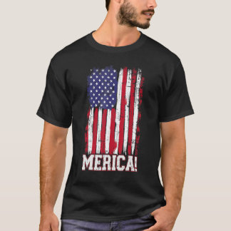 Usa Merica-Flagge Für Patriotischen Unabhängigkeit T-Shirt
