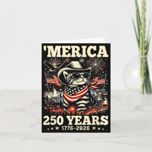 USA Merica Katze 4. Juli 250 Jahre 1776 2026 Karte