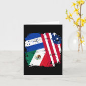 USA Mexico Honduras Flags Karte (Gelbe Blume)