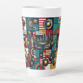 USA Mexico Kanada Klimt-Stil Fine Art Wandkunst Milchtasse