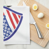 USA Mexiko Herzflags Küchentuch (Viertel Falte)