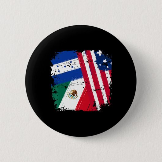 Usa Mexiko Honduras Flaggen Button (Vorderseite)