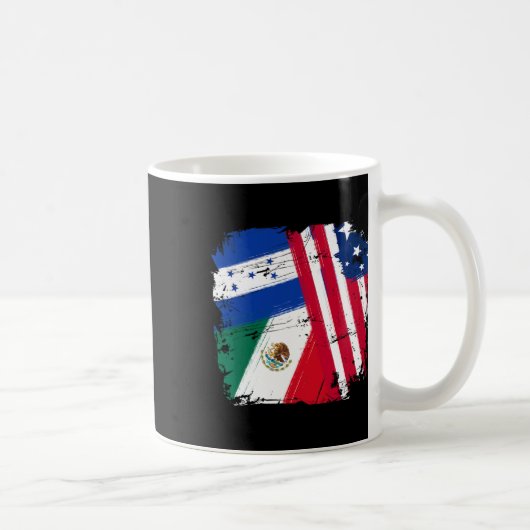 Usa Mexiko Honduras Flaggen Kaffeetasse (Rechts)