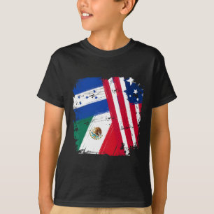 Usa Mexiko Honduras Flaggen T-Shirt