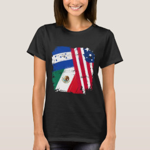 Usa Mexiko Honduras Flaggen T-Shirt