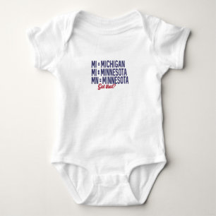 USA - MI = Michigan Not Minnesota Verwirrung Baby Strampler