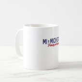 USA - MI = Michigan Not Minnesota Verwirrung Kaffeetasse (Vorderseite Links)