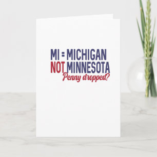 USA - MI = Michigan Not Minnesota Verwirrung Karte