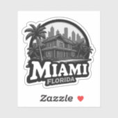 USA, Miami City Florida Aufkleber (Blatt)