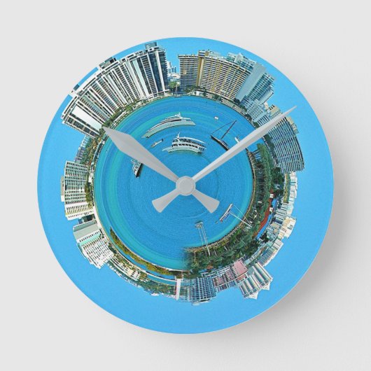 USA Miami Florida Runde Wanduhr (Vorderseite)