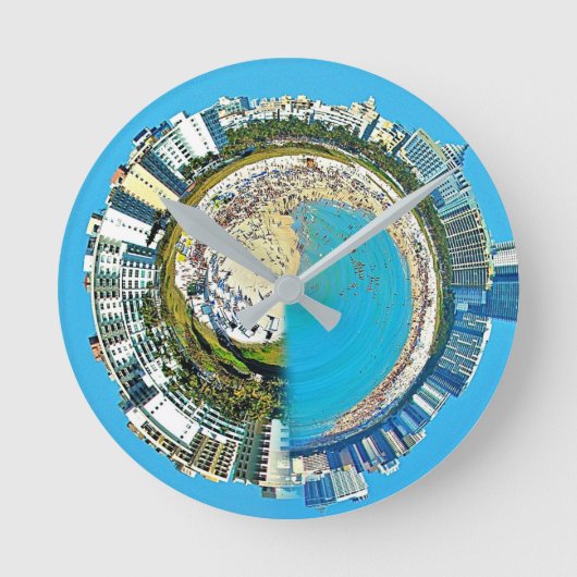 USA Miami Florida  Runde Wanduhr (Vorderseite)