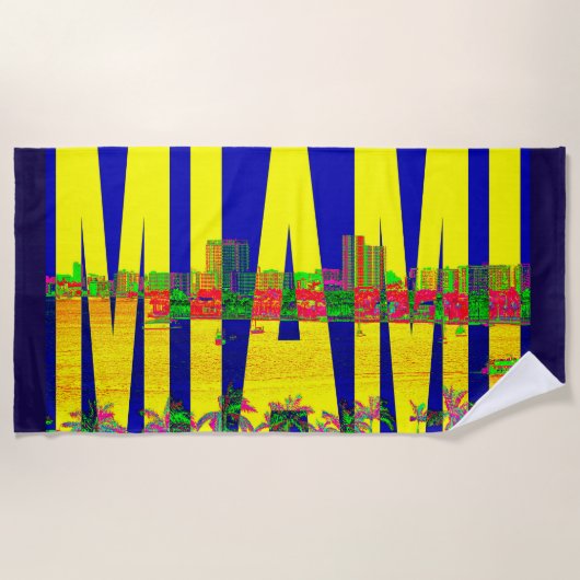 USA Miami Strandtuch (Vorderseite)
