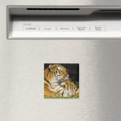 USA, Michigan, Detroit. Detroit Zoo, Tiger Magnet (In Situ (Geschirrspüler))