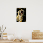 USA, Michigan, Detroit. Detroit Zoo, Tiger Poster (Küche)