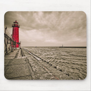 USA, Michigan, Grand Haven Leuchtturm Mousepad