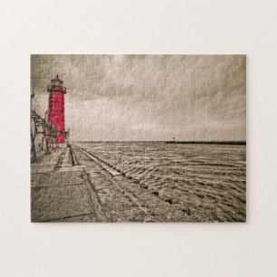 USA, Michigan, Grand Haven Leuchtturm Puzzle