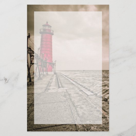 USA, Michigan, Grand Haven Lighthouse Briefpapier (Vorderseite)