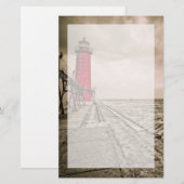 USA, Michigan, Grand Haven Lighthouse Briefpapier (Vorne/Hinten)
