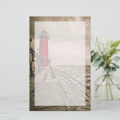 USA, Michigan, Grand Haven Lighthouse Briefpapier (Stehend Vorderseite)