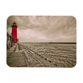 USA, Michigan, Großhaven-Leuchtturm Magnet (Horizontal)